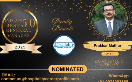 Prakhar Mathur, GM of Karma Chalets, Gurugram, Nominated for India’s 50 Best General Managers 2025