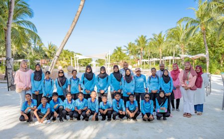 Kuda Villingili hosts sustainability awareness session for Kaafu Atoll Education Centre students