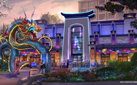 Futuristic Dragon Archway Rises at Epic Universe—What’s Behind This Eye-Catching Design?