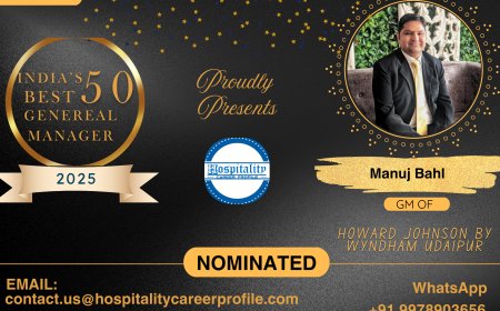 Manuj Bahl, GM of Howard Johnson By Wyndham Udaipur, Nominated for India’s 50 Best General Managers 2025
