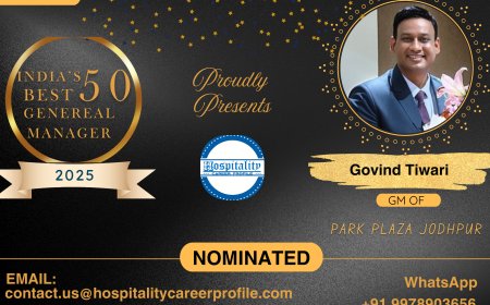 Govind Tiwari, GM of Park Plaza Jodhpur, Nominated for India’s 50 Best General Managers 2025