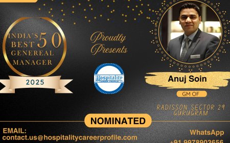 Anuj Soin, GM of Radisson Sector 29 Gurugram, Nominated for India’s 50 Best General Managers 2025