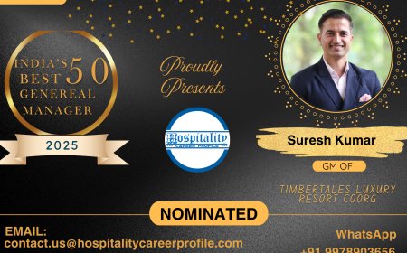 Suresh Kumar, GM of Timbertales Luxury Resort Coorg, Nominated for India’s 50 Best General Managers 2025