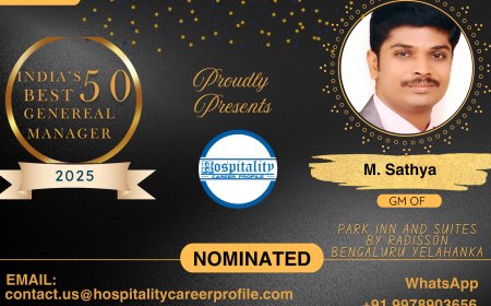 M Sathya, GM of Park Inn and Suites by Radisson Bengaluru Yelahanka, Nominated for India’s 50 Best General Managers 2025