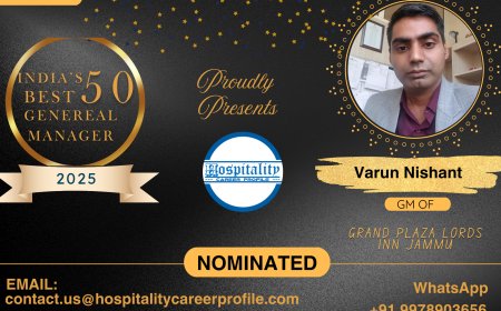 Varun Nishant, GM of Grand Plaza Lords Inn Jammu, Nominated for India’s 50 Best General Managers 2025
