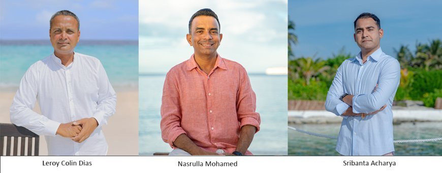 Atmosphere Core promotes Nasrulla Mohamed, Sribanta Acharya, Leroy Colin Dias as Resort Managers