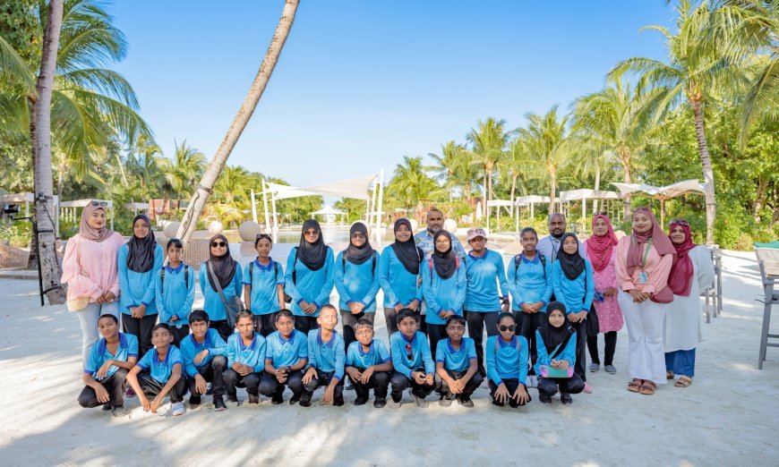 Kuda Villingili hosts sustainability awareness session for Kaafu Atoll Education Centre students