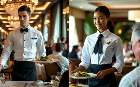 Proper Uniform of a Waiter in Restaurant or Hotel