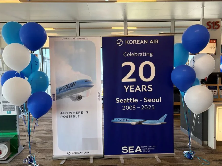 Korean Air Celebrates Two Decades of Connecting Seattle and Seoul with Exclusive Anniversary Events and Special Surprises for Passengers