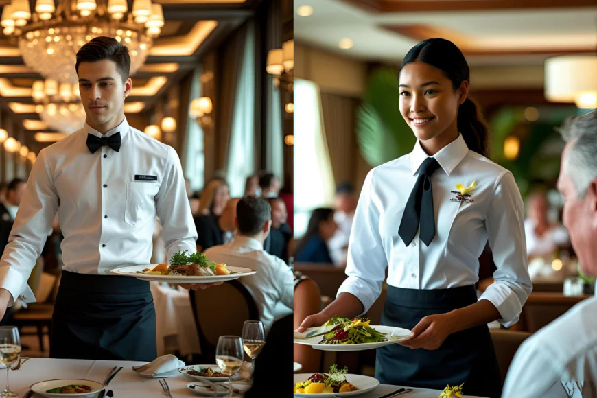 Proper Uniform of a Waiter in Restaurant or Hotel