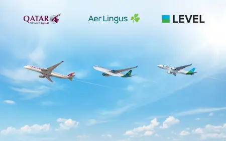 Qatar Airways Expands Codeshare with Aer Lingus and LEVEL to Add 18 U.S. and South America Routes