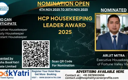 Arijit Mitra, Executive Housekeeper of Fortune Valley View, Nominated for HCP Housekeeping Leader Award 2025