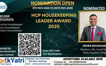 Indra Bhushan, Executive Housekeeper of Radisson Blu Hotel New Delhi Paschim Vihar, Nominated for HCP Housekeeping Leader Award 2025