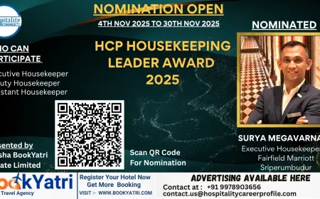 Sri Surya Megavarnam, Executive Housekeeper of Fairfield Marriott Sriperumbudur, Nominated for HCP Housekeeping Leader Award 2025