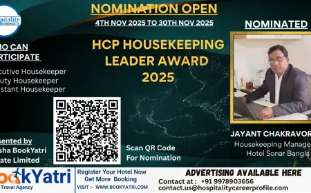 Jayant Chakravorty, Manager Housekeeping of Hotel Sonar Bangla, Nominated for HCP Housekeeping Leader Award 2025