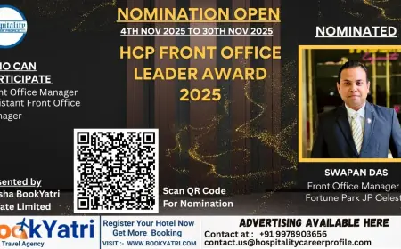 Swapan Das, Front Office Manager at Fortune Park JP Celestial, Nominated for HCP Front Office Leader Award 2025