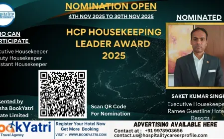 Saket Kumar Singh, Executive Housekeeper of Ramee Guestline Hotels & Resorts, Nominated for HCP Housekeeping Leader Award 2025