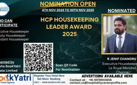 R Jenif Chandru, Executive Housekeeper of Le Royal Meridien Chennai, Nominated for HCP Housekeeping Leader Award 2025