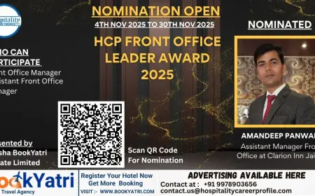 Amandeep Panwar, Assistant Manager Front Office at Clarion Inn Jaipur, Nominated for HCP Front Office Leader Award 2025