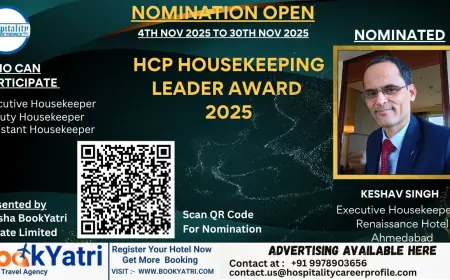 Keshav Singh, Executive Housekeeper of Renaissance Hotel Ahmedabad, Nominated for HCP Housekeeping Leader Award 2025