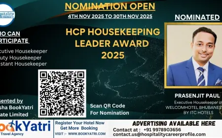 Prasenjit Paul, Executive Housekeeper of ITC Hotels, Nominated for HCP Housekeeping Leader Award 2025
