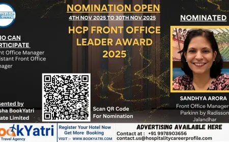 Sandhya Arora, Front Office Manager at Park Inn by Radisson, Nominated for HCP Front Office Leader Award 2025