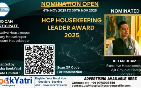 Ketan Dhami, Executive Housekeeper of Ajit Group of Hotels Jodhpur, Nominated for HCP Housekeeping Leader Award 2025