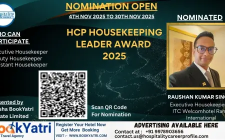 Raushan Kumar Singh, Executive Housekeeper of ITC Welcomhotel Rama International, Nominated for HCP Housekeeping Leader Award 2025