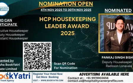 Pankaj Singh Bisht, Deputy Housekeeper of Radisson Lonavala, Nominated for HCP Housekeeping Leader Award 2025
