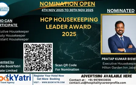 Pratap Kumar Biswas, Executive Housekeeper of Hilton Garden Inn Jabalpur, Nominated for HCP Housekeeping Leader Award 2025