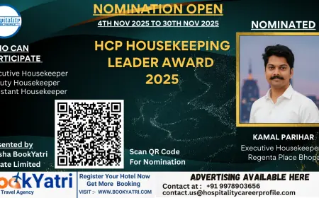 Kamal Parihar, Executive Housekeeper of Regenta Place Bhopal, Nominated for HCP Housekeeping Leader Award 2025