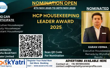 Karan Verma, Executive Housekeeper of Ramada by Wyndham Ranchi, Nominated for HCP Housekeeping Leader Award 2025