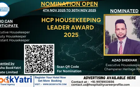 Azad Shekhar, Executive Housekeeper of Champaner Heritage Resort, Nominated for HCP Housekeeping Leader Award 2025