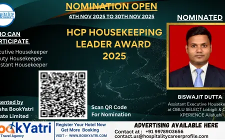 Biswajit Dutta, Assistant Executive Housekeeper at OBLU SELECT Lobigili & OBLU XPERIENCE Ailafushi, Nominated for HCP Housekeeping Leader Award 2025