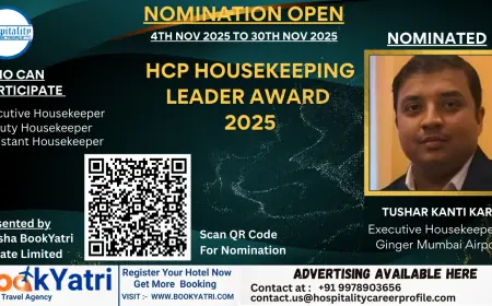 Tushar Kanti Kar, Executive Housekeeper of Ginger Mumbai Airport, Nominated for HCP Housekeeping Leader Award 2025