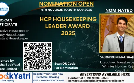 Gajender Kumar Sharma, Executive Housekeeper of Winnies Holiday Resort Kasauli, Nominated for HCP Housekeeping Leader Award 2025