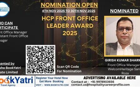 Girish Kumar Sharma, Front Office Manager at WelcomHeritage Santa Roza, Nominated for HCP Front Office Leader Award 2025