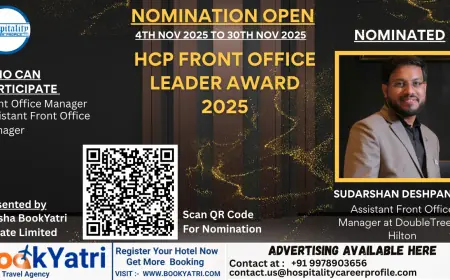 Sudarshan Deshpande, Assistant Front Office Manager at DoubleTree by Hilton, Nominated for HCP Front Office Leader Award 2025