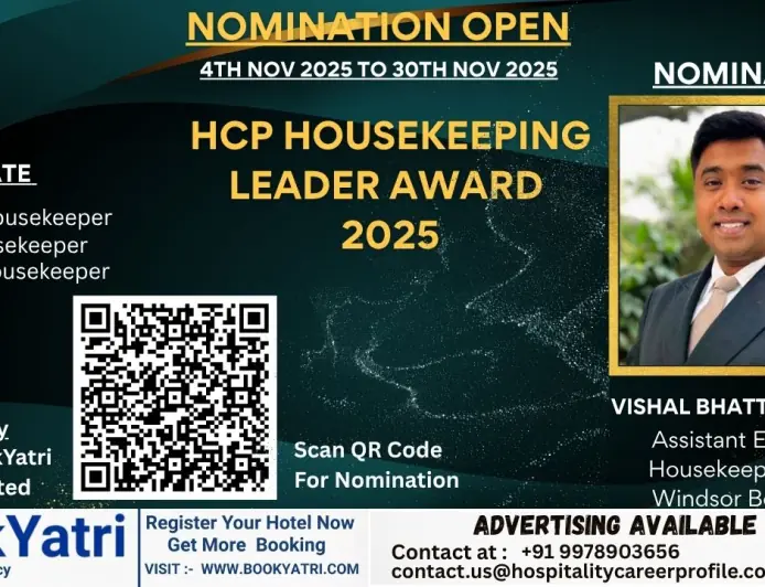 Vishal Bhattacharjee, Assistant Executive Housekeeper of ITC Windsor Bengaluru, Nominated for HCP Housekeeping Leader Award 2025