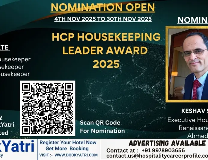 Keshav Singh, Executive Housekeeper of Renaissance Hotel Ahmedabad, Nominated for HCP Housekeeping Leader Award 2025