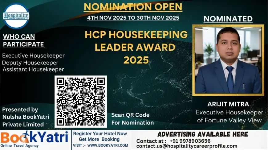 Arijit Mitra, Executive Housekeeper of Fortune Valley View, Nominated for HCP Housekeeping Leader Award 2025