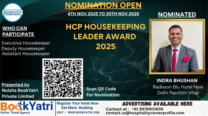 Indra Bhushan, Executive Housekeeper of Radisson Blu Hotel New Delhi Paschim Vihar, Nominated for HCP Housekeeping Leader Award 2025