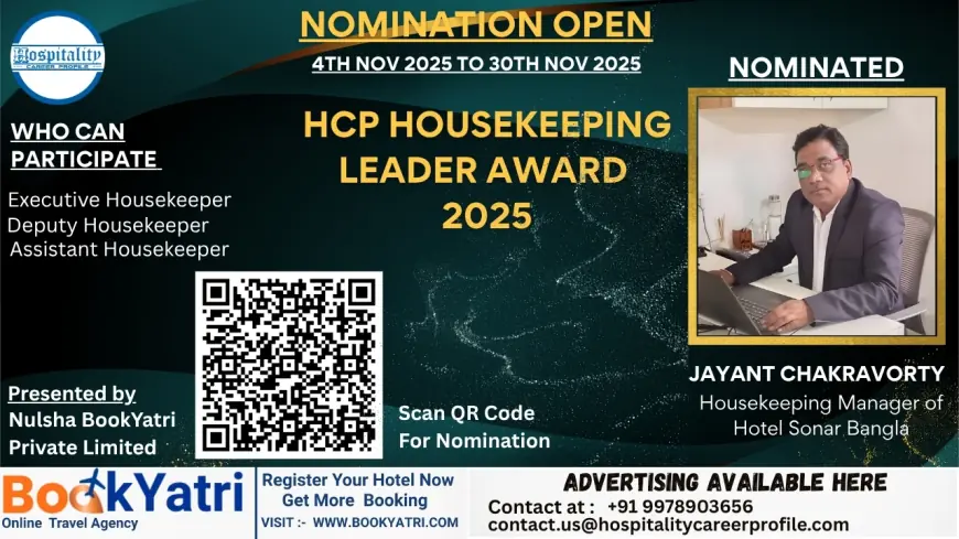 Jayant Chakravorty, Manager Housekeeping of Hotel Sonar Bangla, Nominated for HCP Housekeeping Leader Award 2025