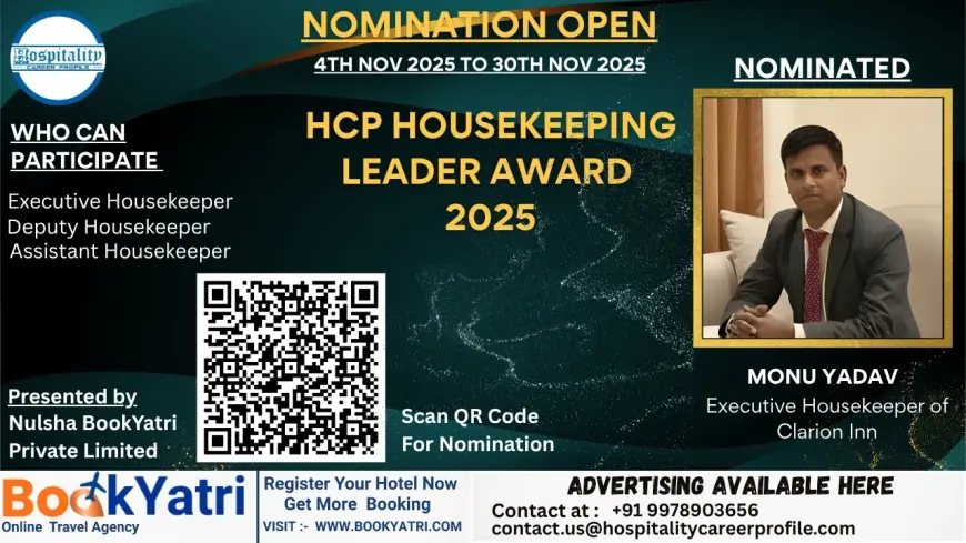 Monu Yadav, Executive Housekeeper of Clarion Inn (Suba Group), Nominated for HCP Housekeeping Leader Award 2025