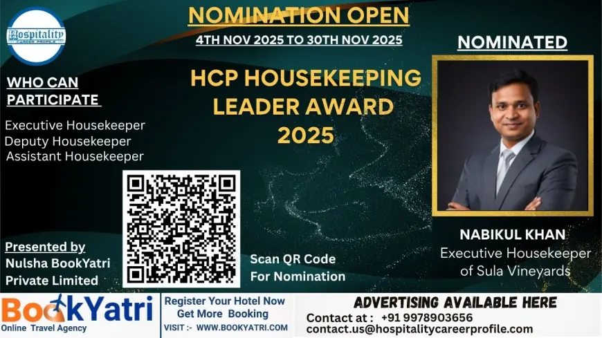 Nabikul Khan, Executive Housekeeper of Sula Vineyards, Nominated for HCP Housekeeping Leader Award 2025