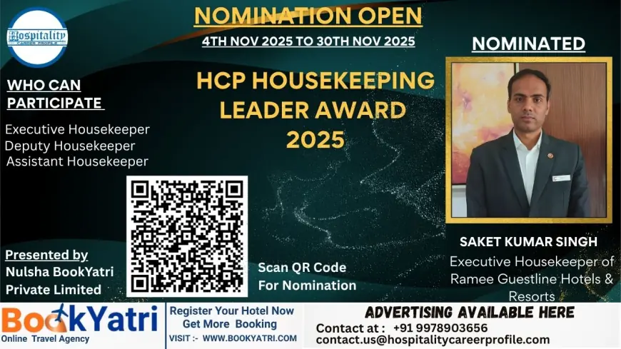 Saket Kumar Singh, Executive Housekeeper of Ramee Guestline Hotels & Resorts, Nominated for HCP Housekeeping Leader Award 2025
