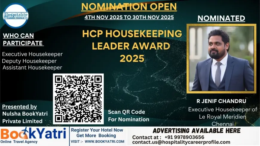 R Jenif Chandru, Executive Housekeeper of Le Royal Meridien Chennai, Nominated for HCP Housekeeping Leader Award 2025