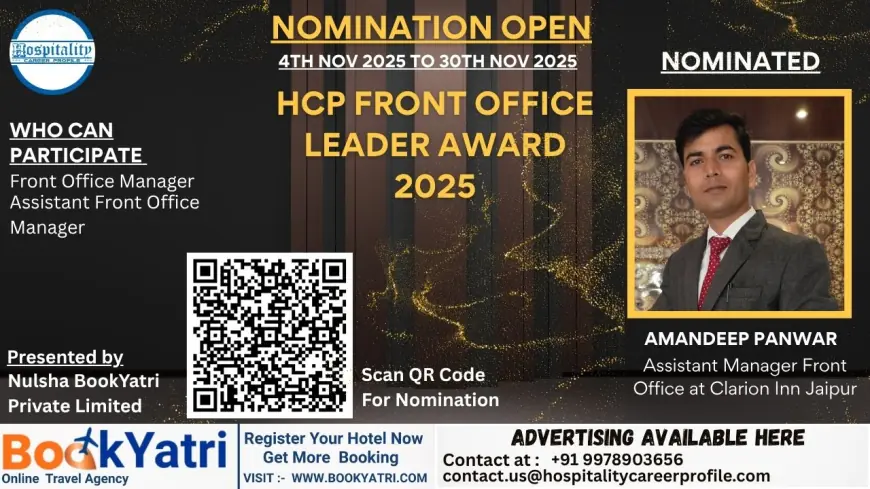 Amandeep Panwar, Assistant Manager Front Office at Clarion Inn Jaipur, Nominated for HCP Front Office Leader Award 2025