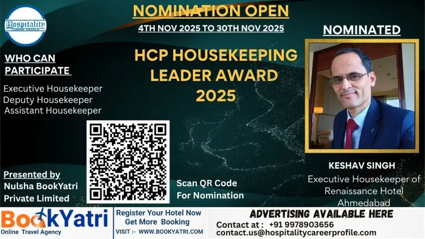 Keshav Singh, Executive Housekeeper of Renaissance Hotel Ahmedabad, Nominated for HCP Housekeeping Leader Award 2025