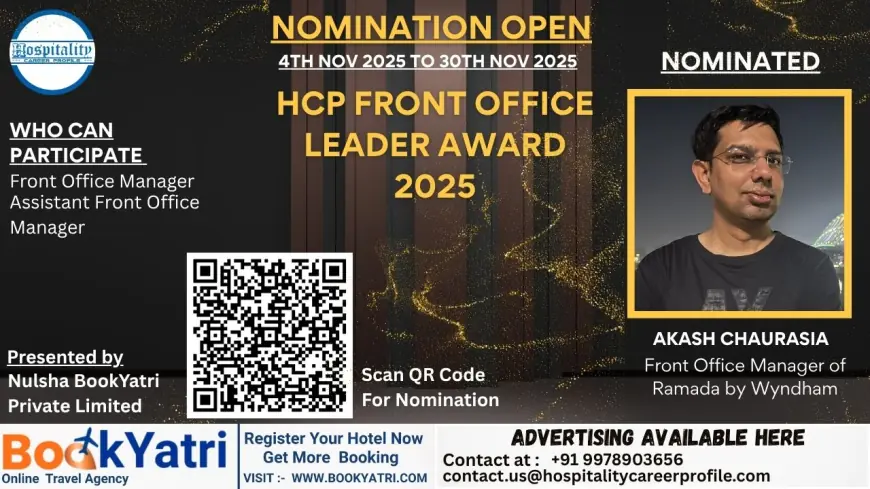 Akash Chaurasia, Front Office Manager at Ramada by Wyndham, Nominated for HCP Front Office Leader Award 2025